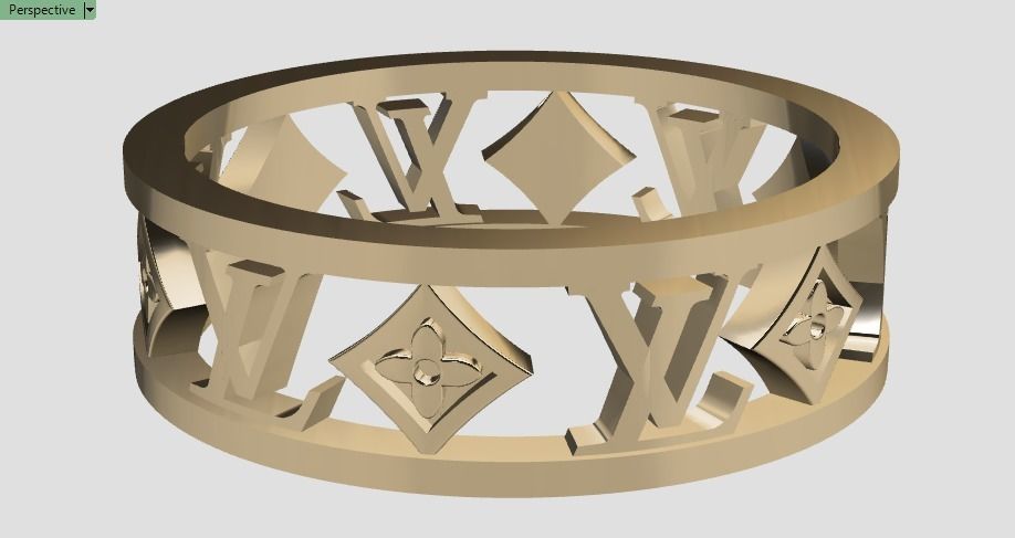 Luxury  ring 3D print model_13
