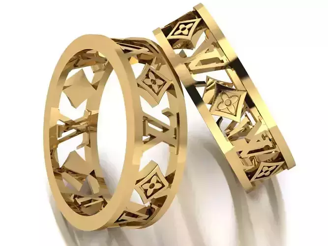 louis vuitton  ring 3D print model