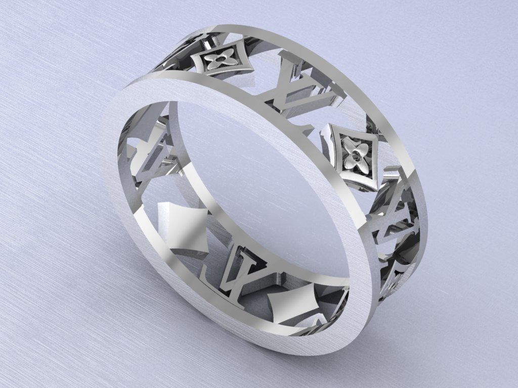Luxury  ring 3D print model_7