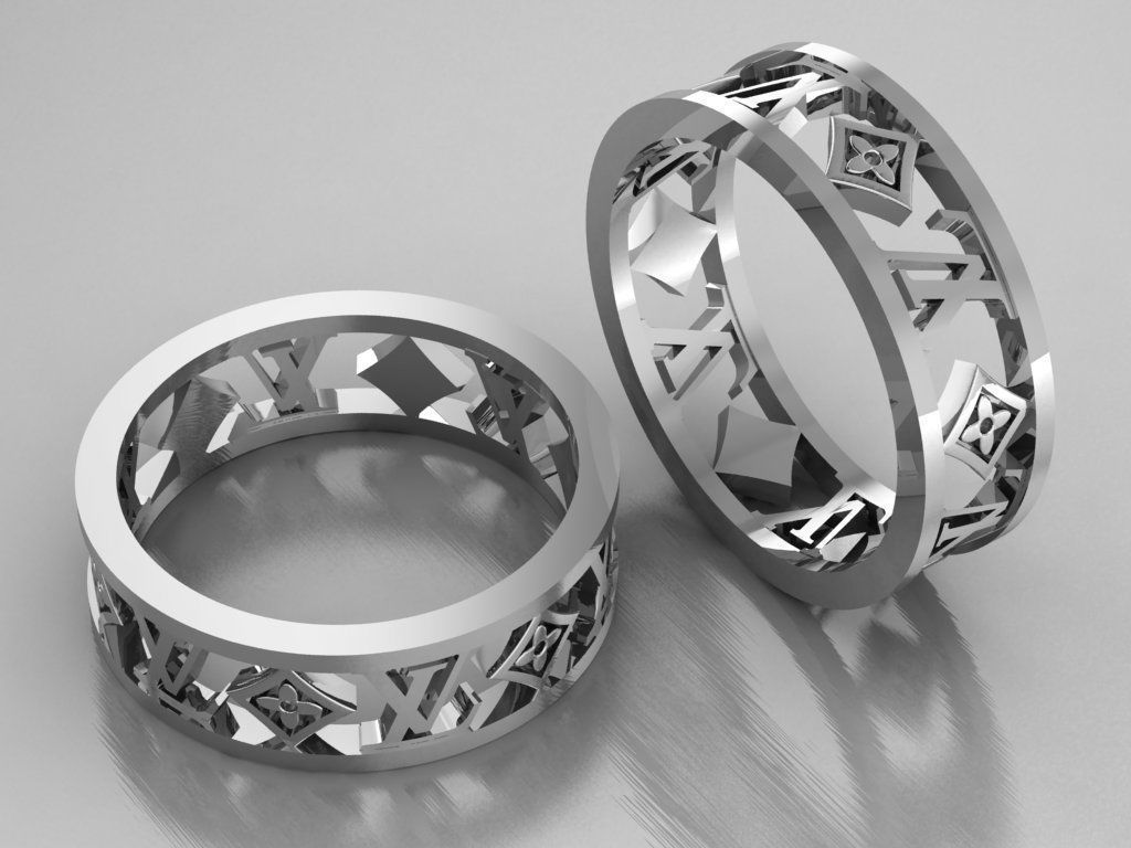 Luxury  ring 3D print model_5