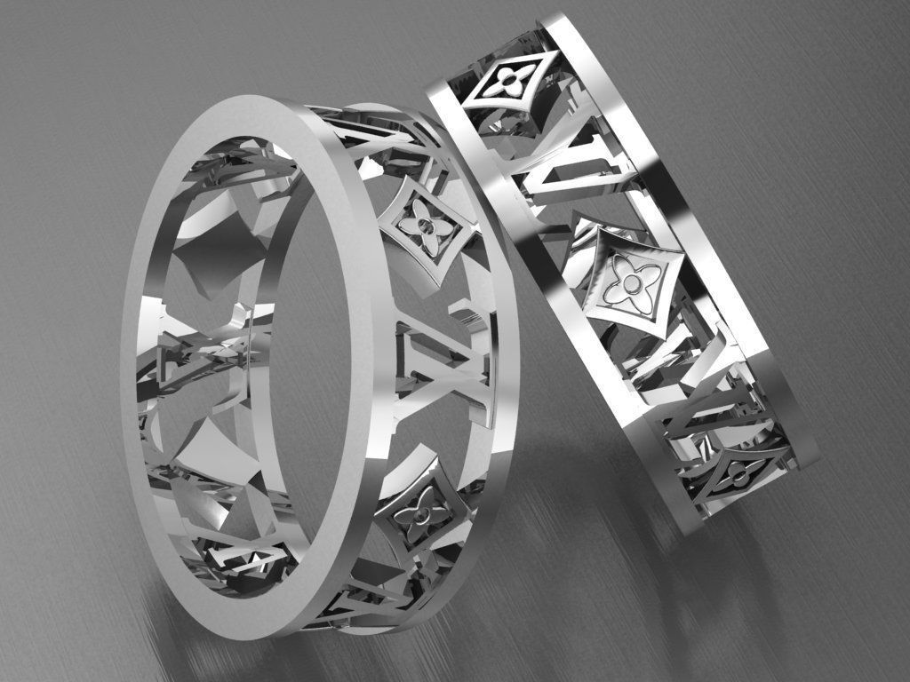 Luxury  ring 3D print model_3