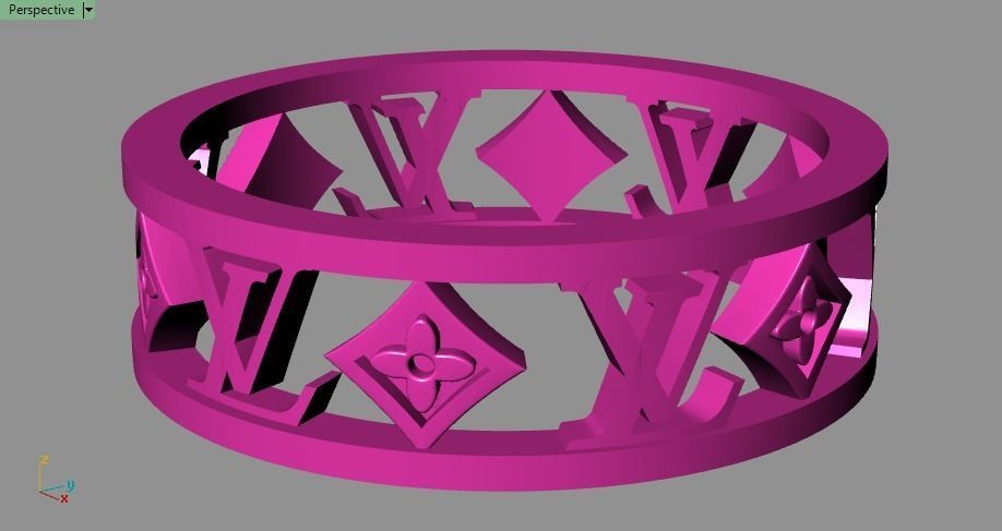 Luxury  ring 3D print model_12
