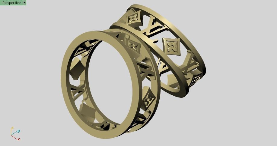 Luxury  ring 3D print model_9