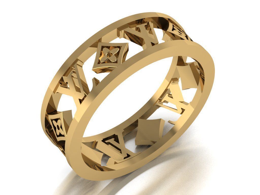 Luxury  ring 3D print model_1