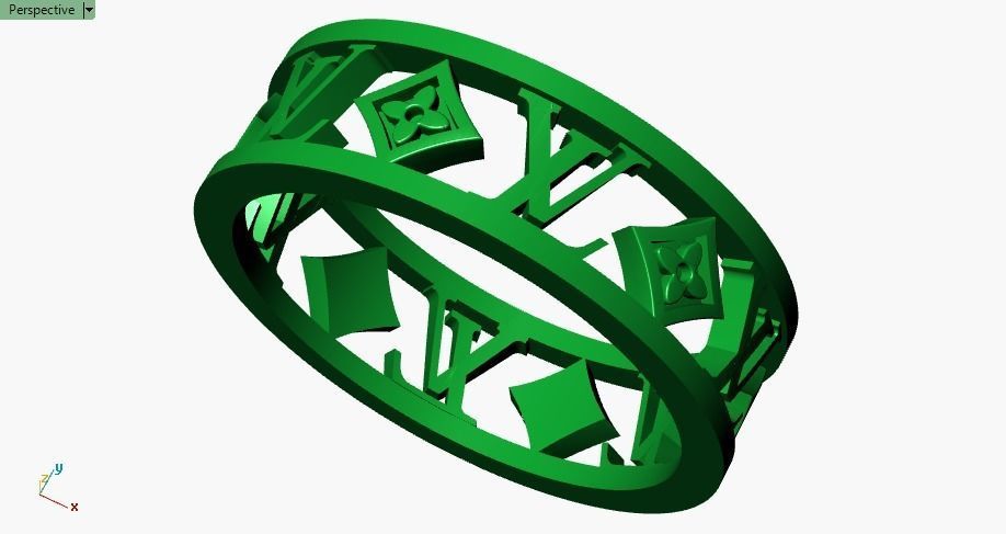 Luxury  ring 3D print model_11