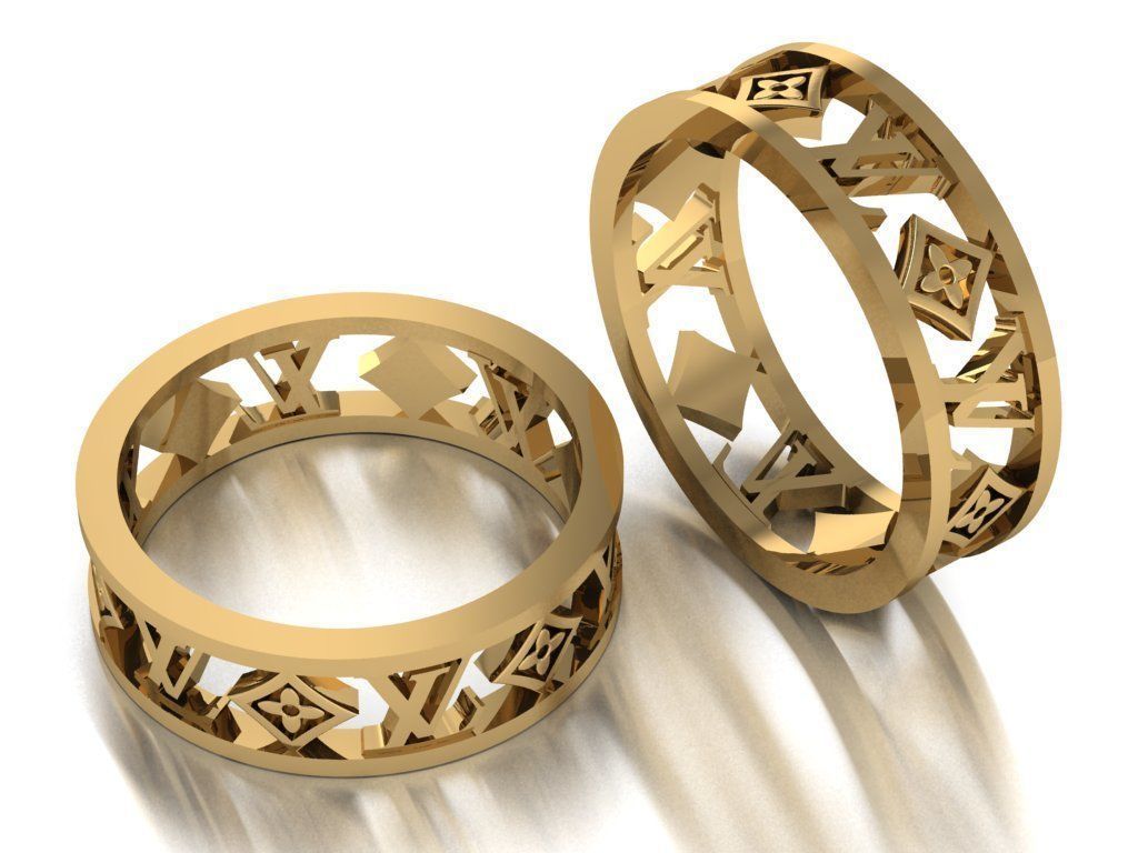 Luxury  ring 3D print model_2
