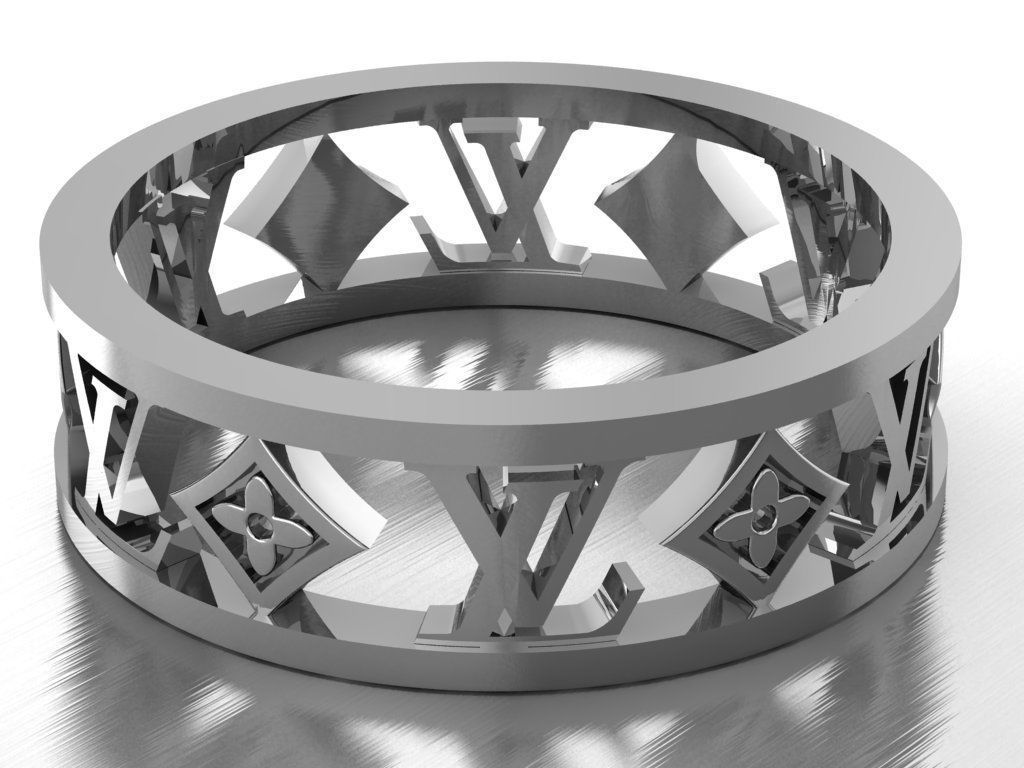 Luxury  ring 3D print model_6