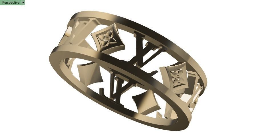Luxury  ring 3D print model_14