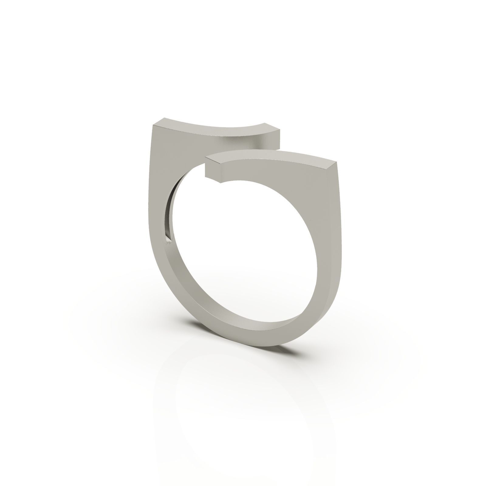 Gold ring inverse 3D print model_4