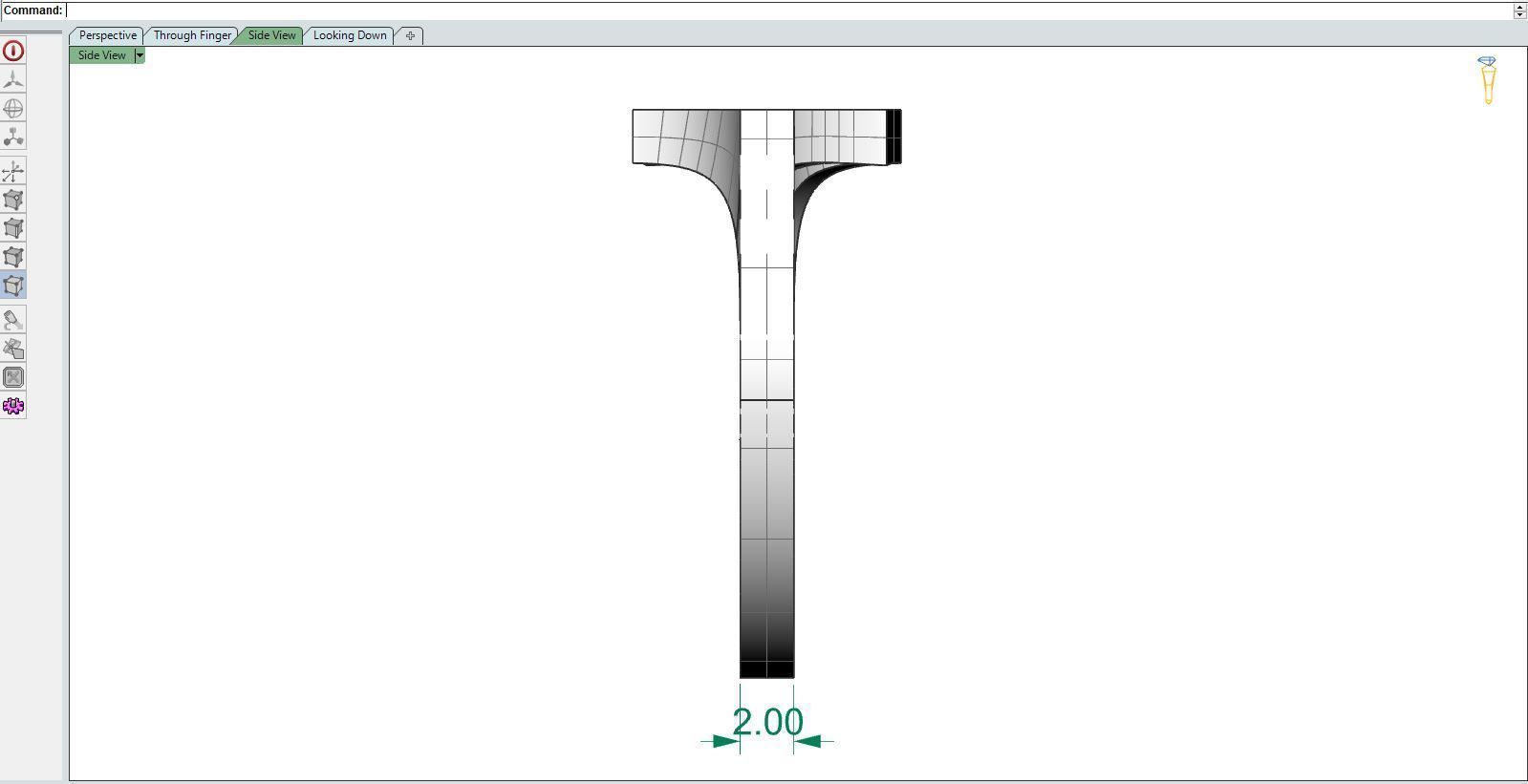 Gold ring inverse 3D print model_8