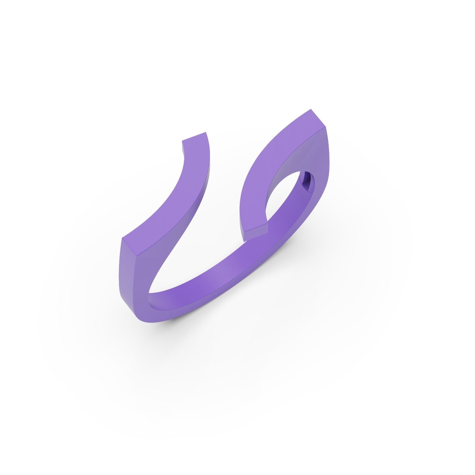 Gold ring inverse 3D print model_1