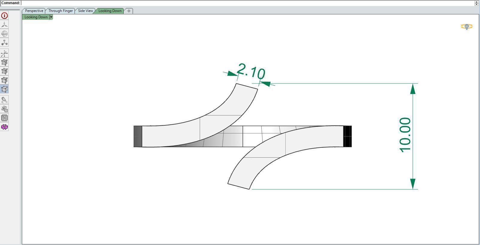 Gold ring inverse 3D print model_6