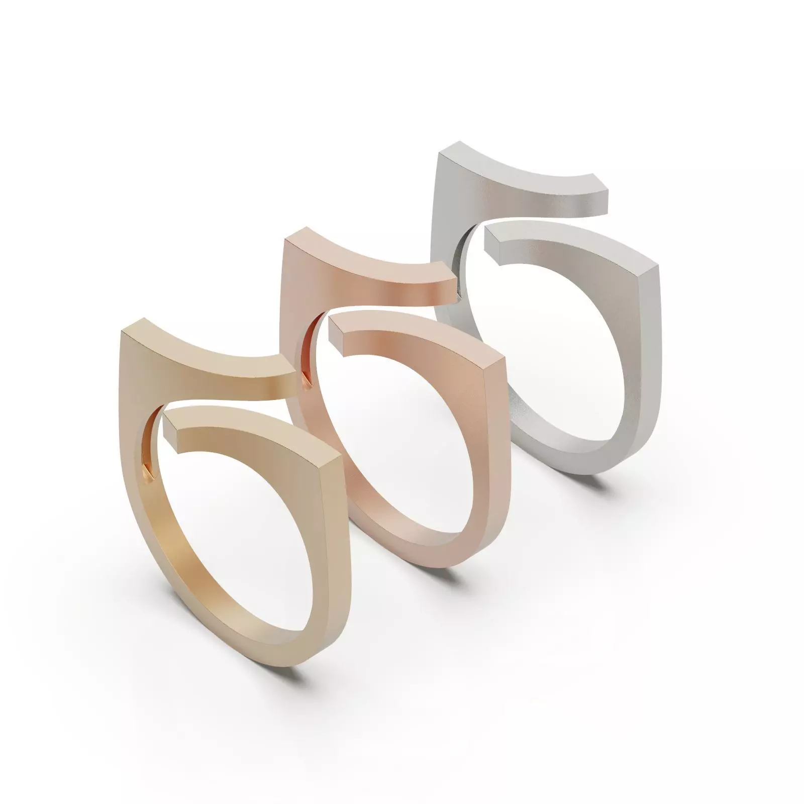 Gold ring inverse 3D print model_0