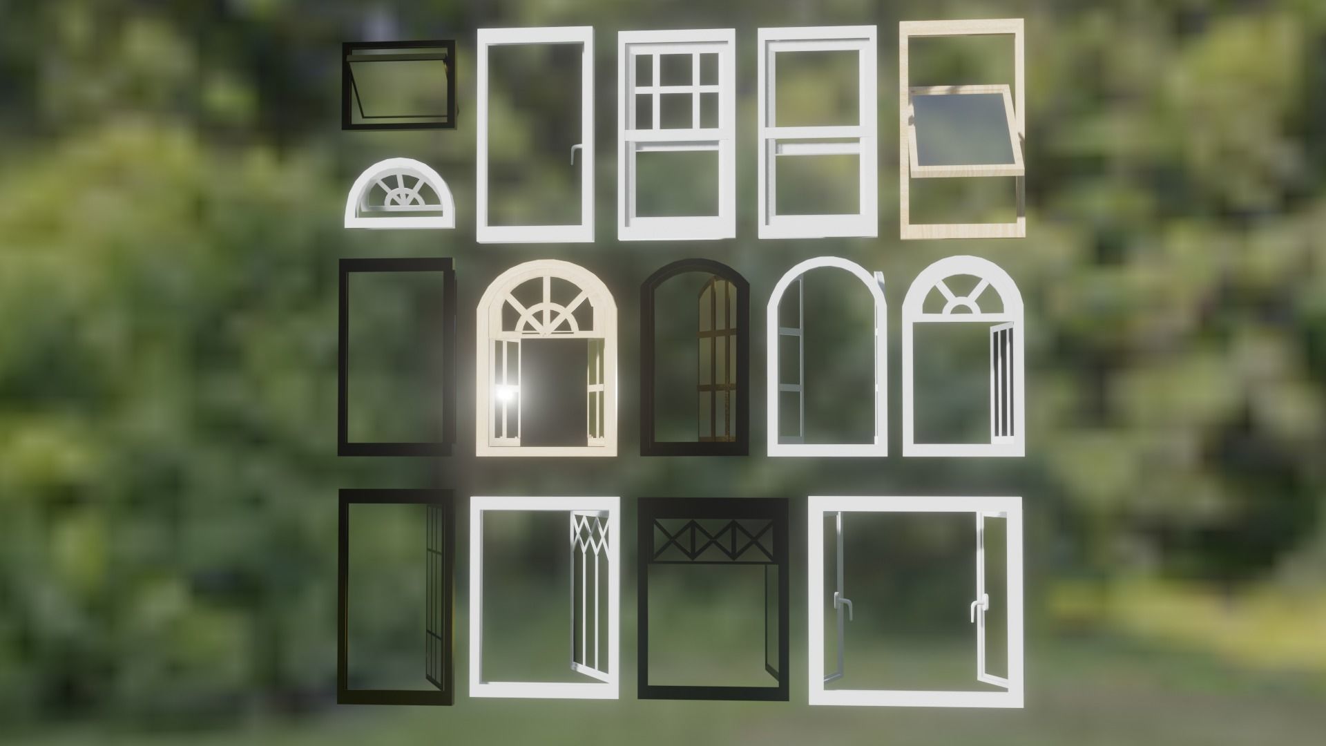 14 windows designs available  3D model_8