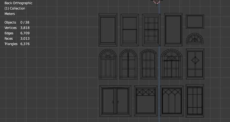 14 windows designs available  3D model_2