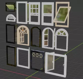 14 windows designs available  3D model_0
