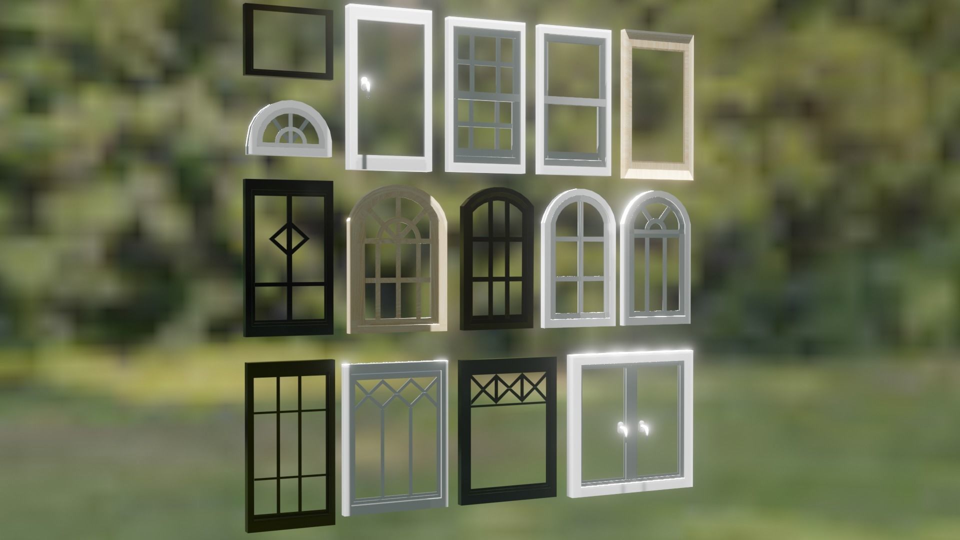 14 windows designs available  3D model_7