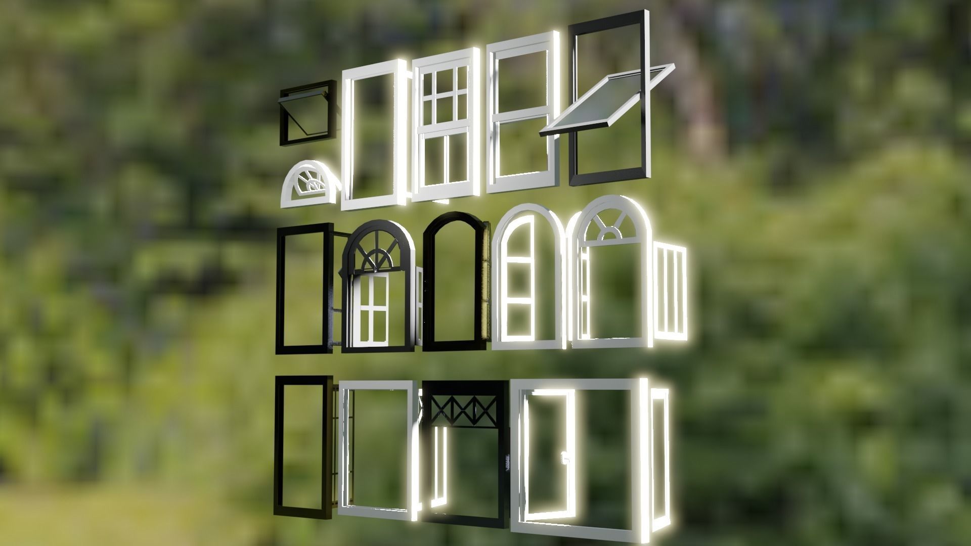14 windows designs available  3D model_1