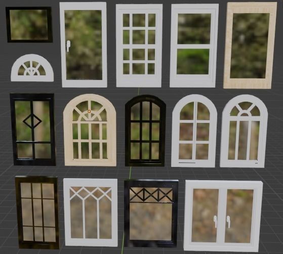 14 windows designs available  3D model_5