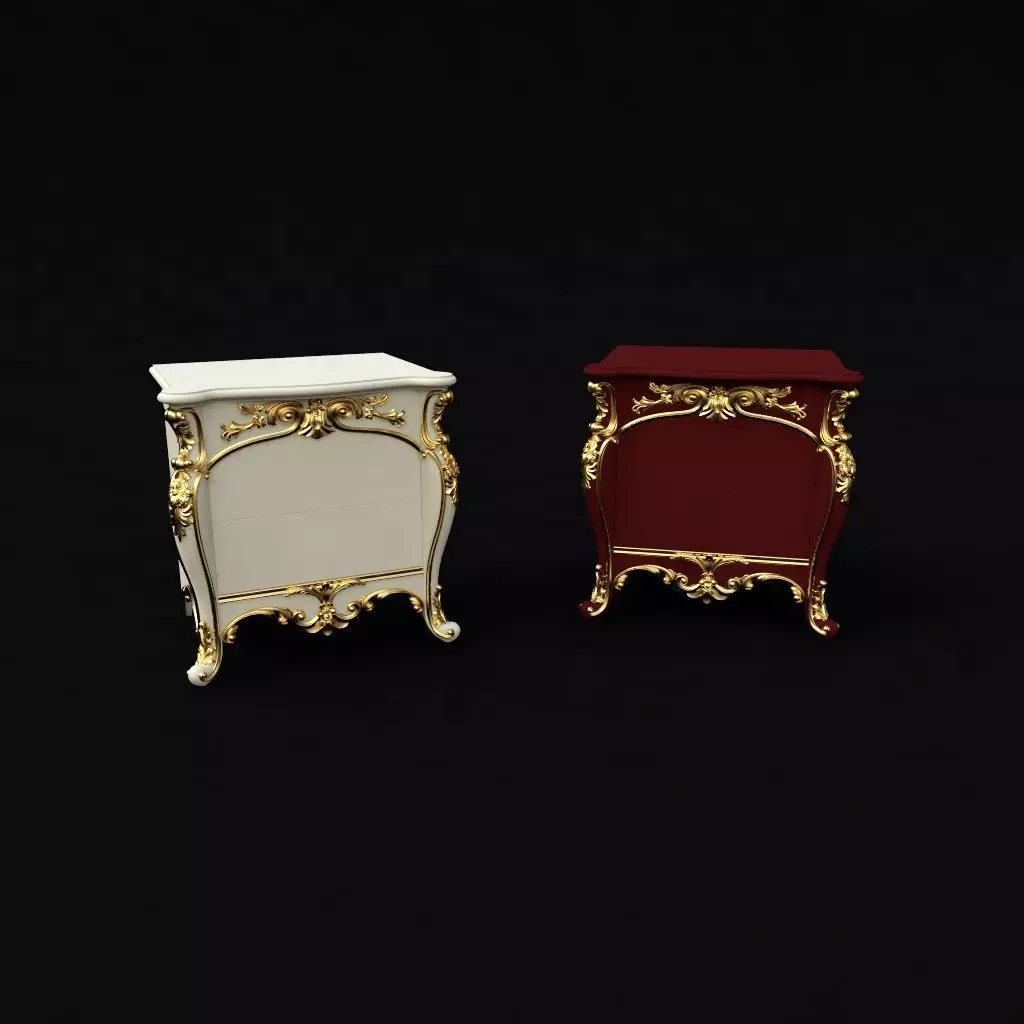 bedside table 3D model_0