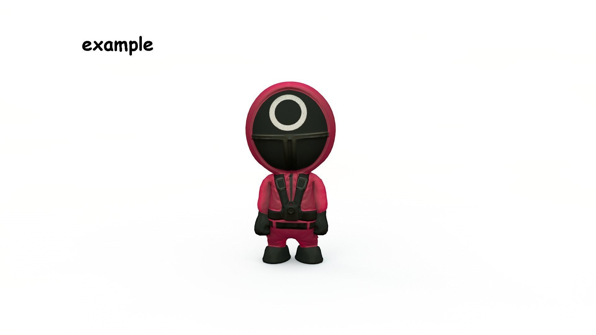 Squid Game soldier Low-poly 3D model_4