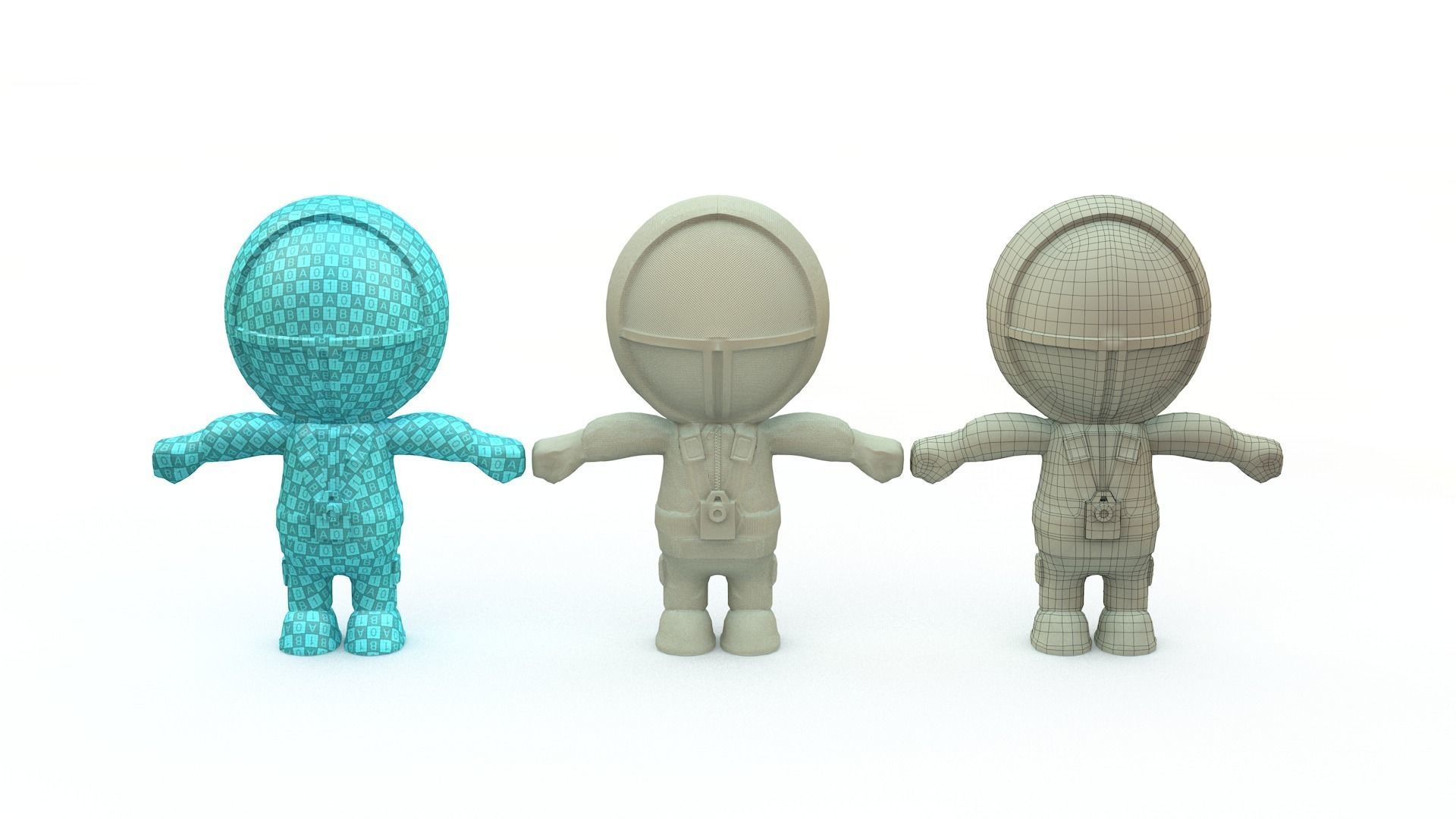 Squid Game soldier Low-poly 3D model_6