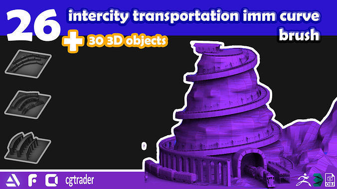 intercity transportation imm curve brush-vol1 3D model