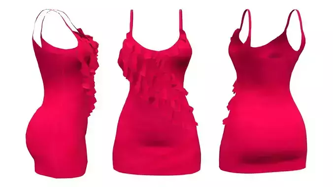 Tank Dress With Front Frills