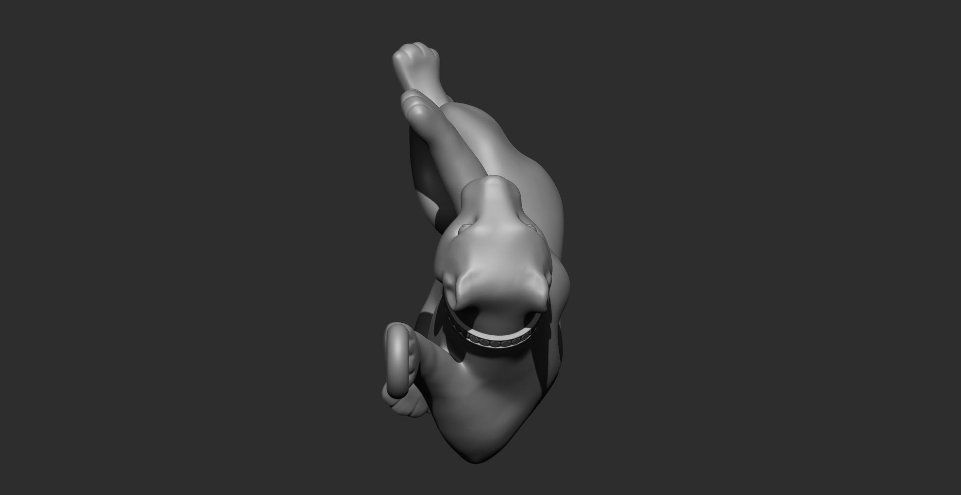 Panther lion hanging on rope 3D print model_4