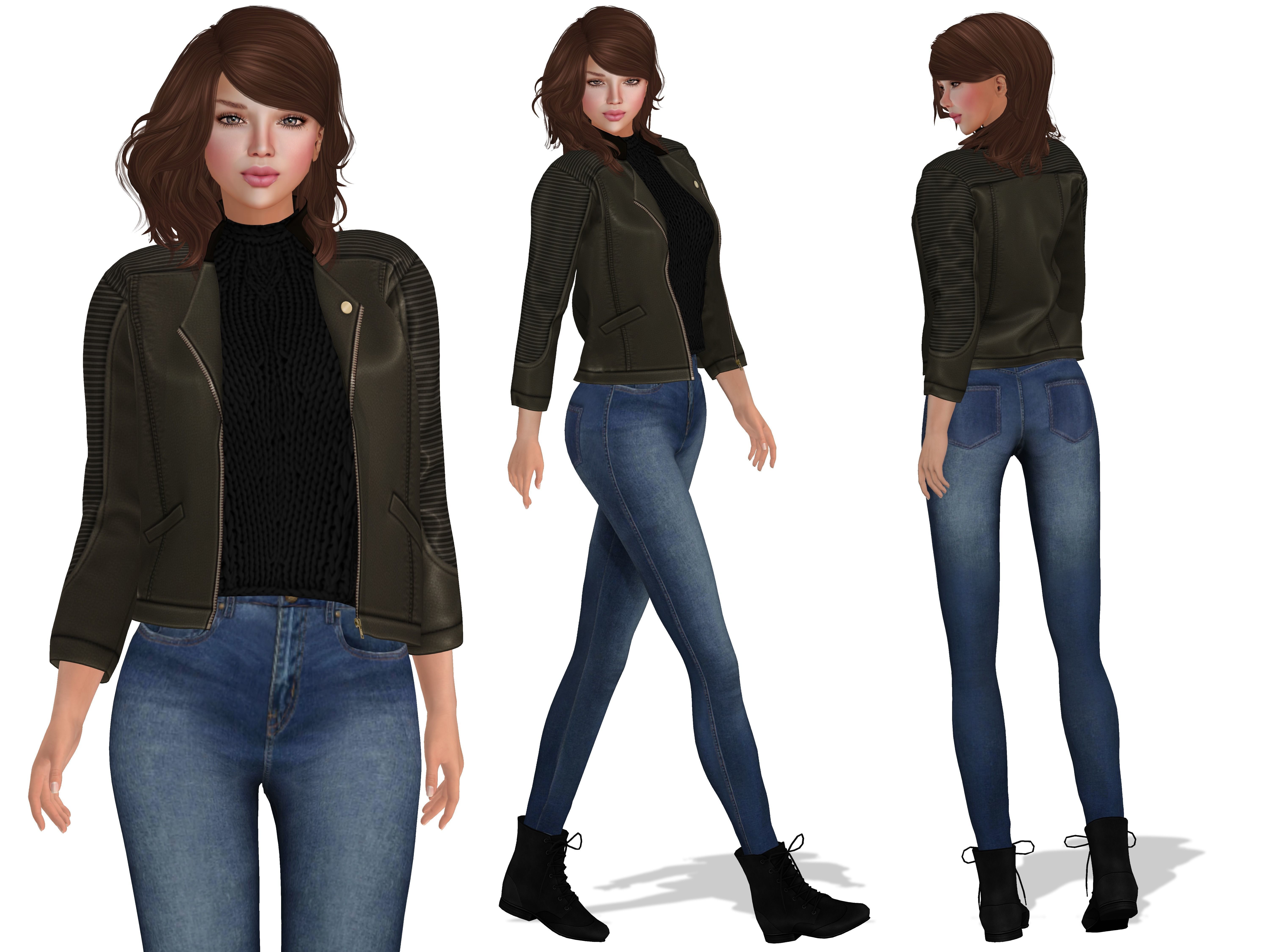 Leather Jacket Low-poly 3D model_2