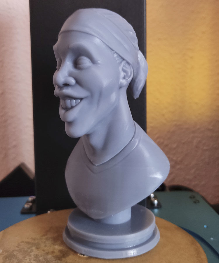 Ronaldinho - Stylized Bust 3D print model 3D print model_5