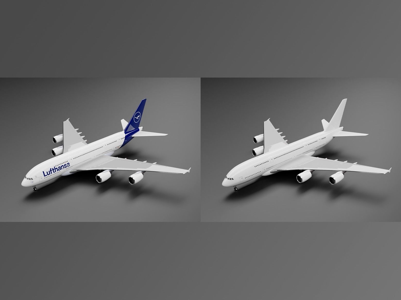 Airbus A380-800 6 Liveries Pack  3D Model Collection_2