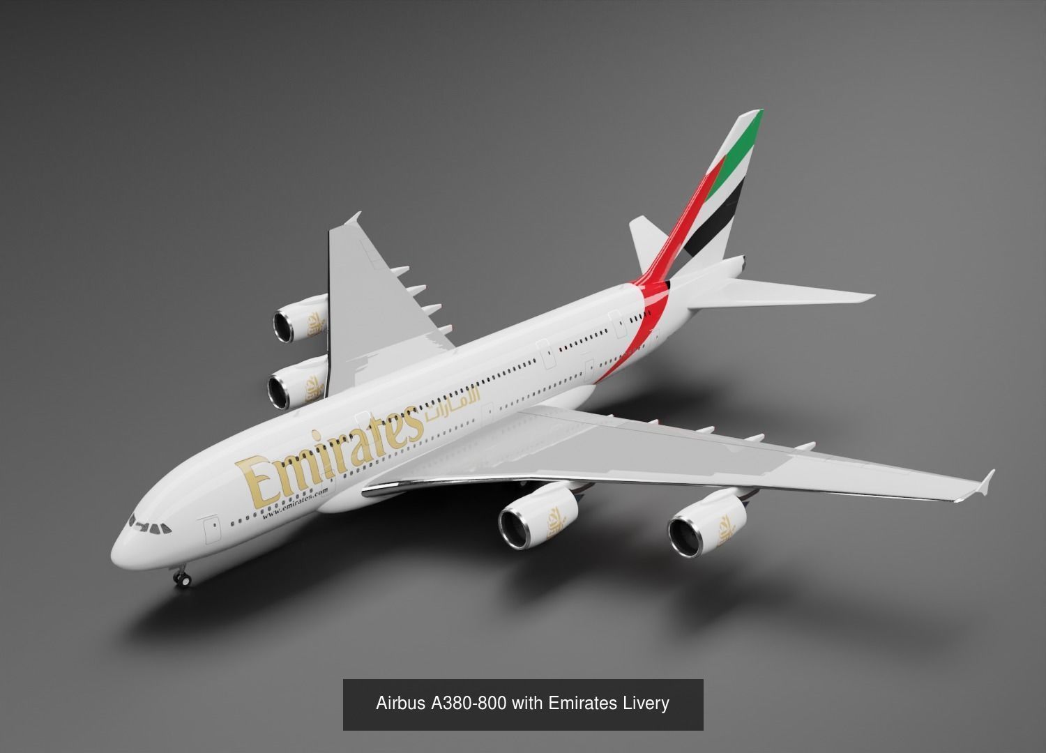 Airbus A380-800 6 Liveries Pack  3D Model Collection_6