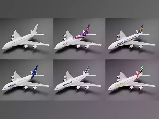 値下げAirbusA380-800EXPO2020 1/20モデルプレーン NH20143 1:200 A380 JA381A FLYING HONU ANAブルー スナップ