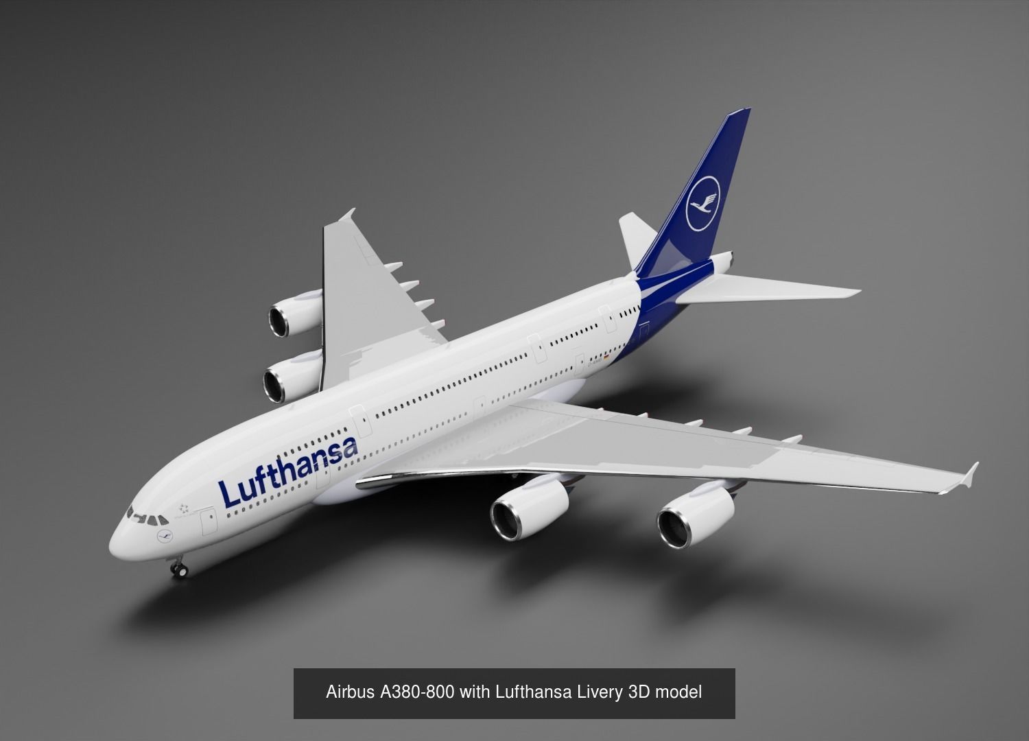 Airbus A380-800 6 Liveries Pack  3D Model Collection_8