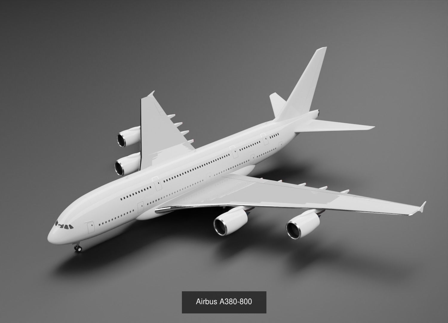 Airbus A380-800 6 Liveries Pack  3D Model Collection_5