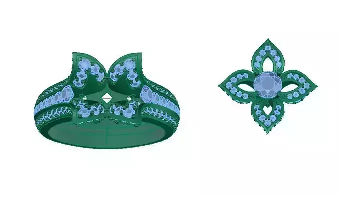 Lotus diamond  Engagement Rings