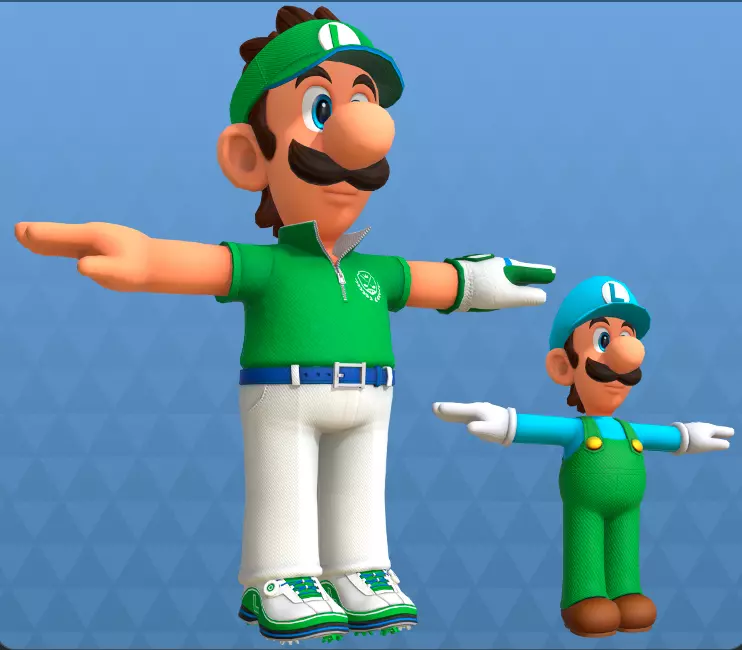 Luigi from Mario Golf Super Rush Free 3D model