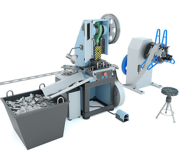 Machine tool mechanical press stamping line K2118B 3D model