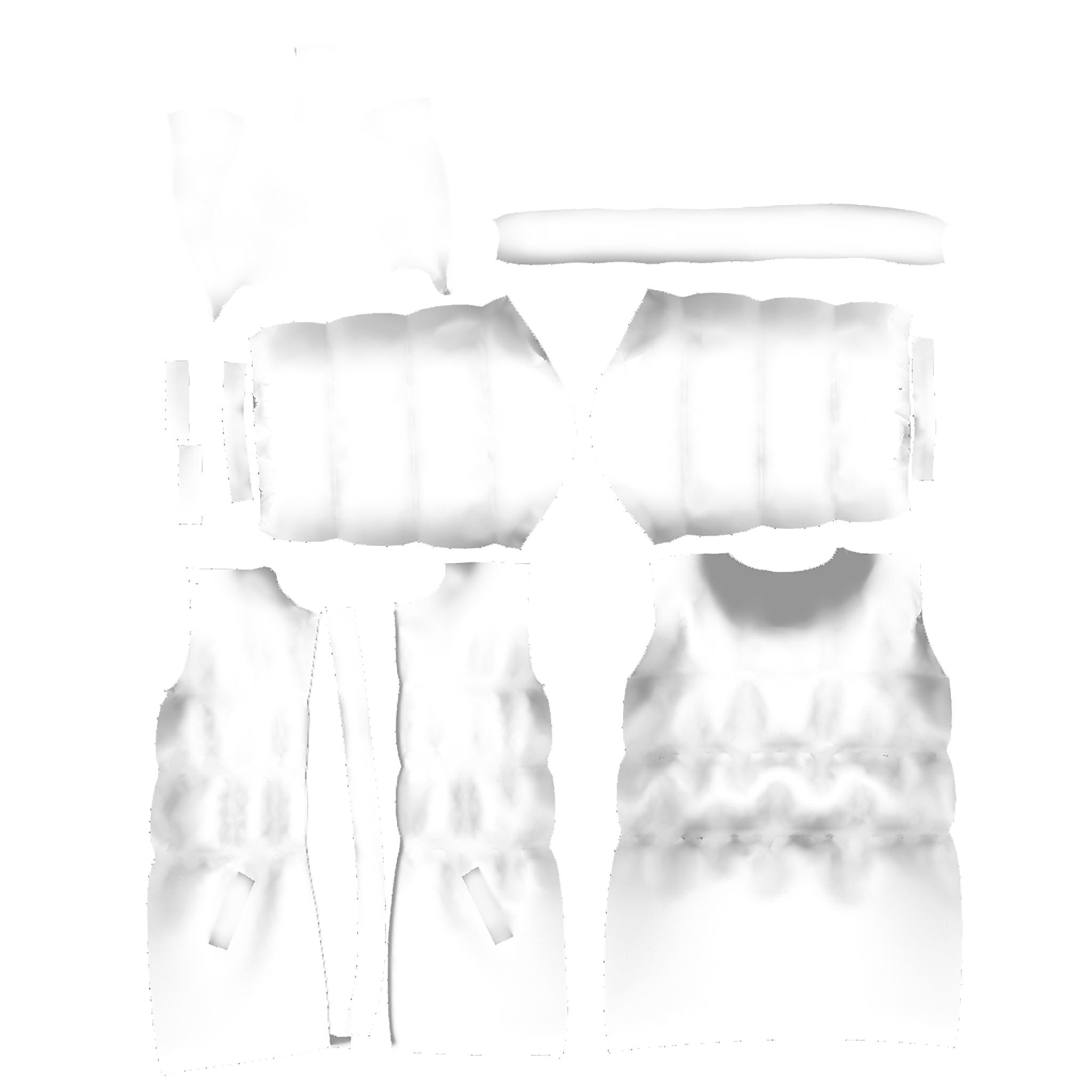 Ladies Padded Coat Low-poly 3D model_17