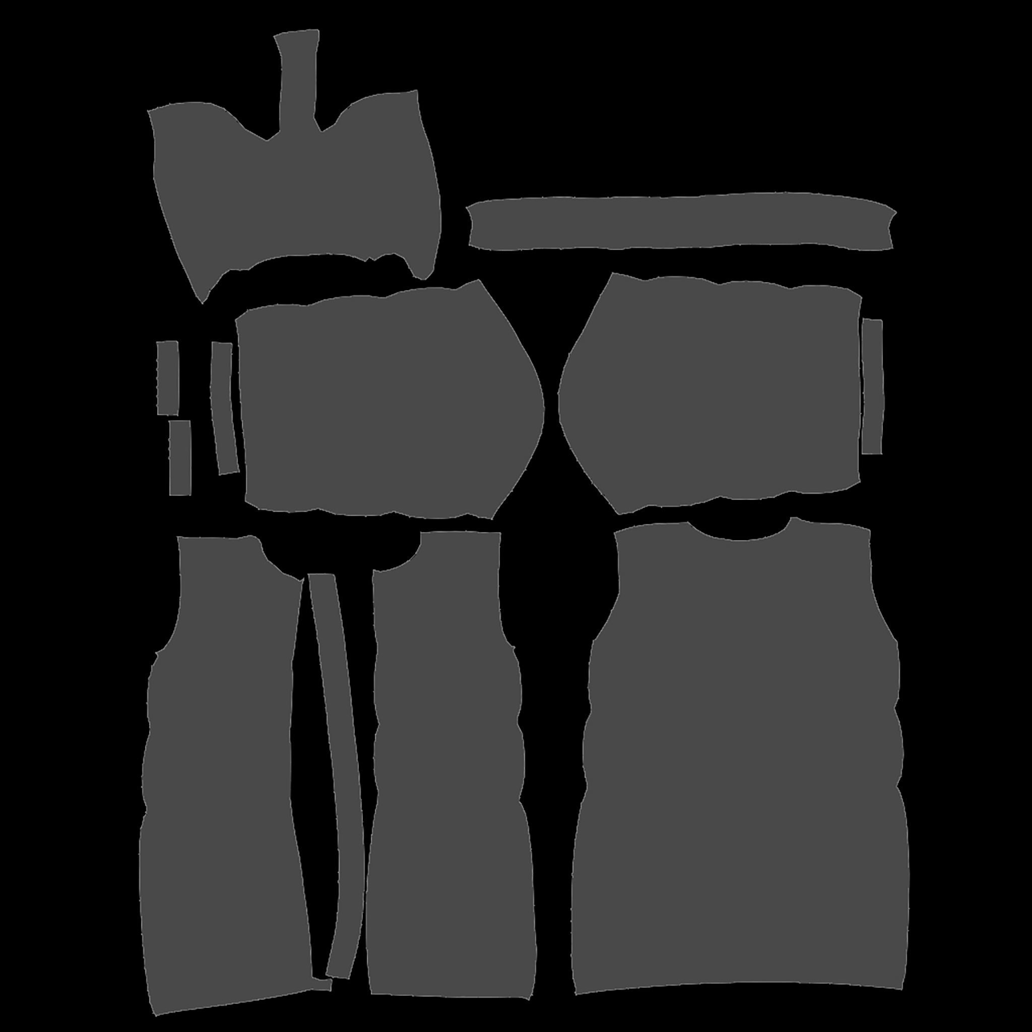 Ladies Padded Coat Low-poly 3D model_16