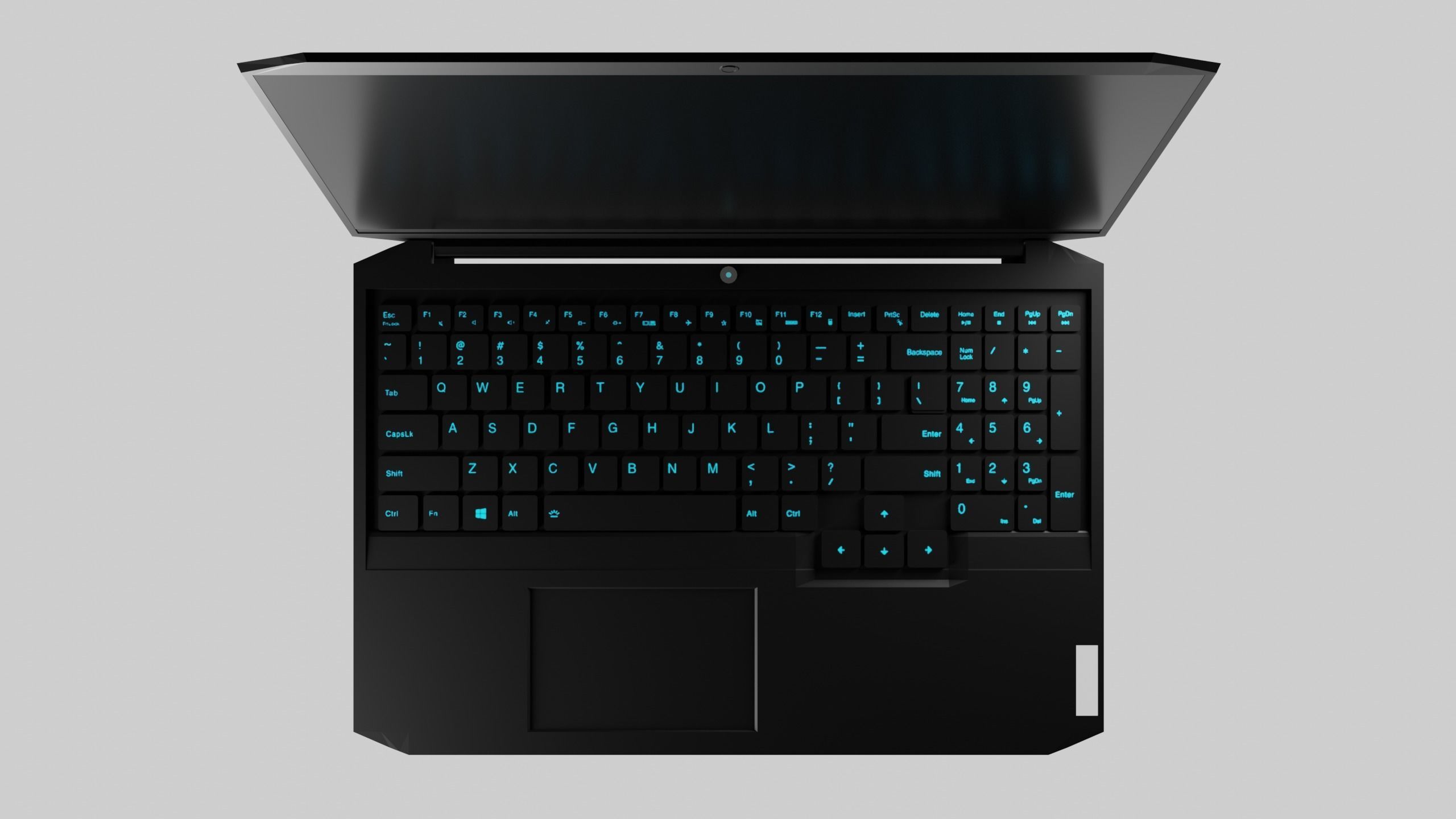 Low Poly Gaming Notebook Free low-poly 3D model_3