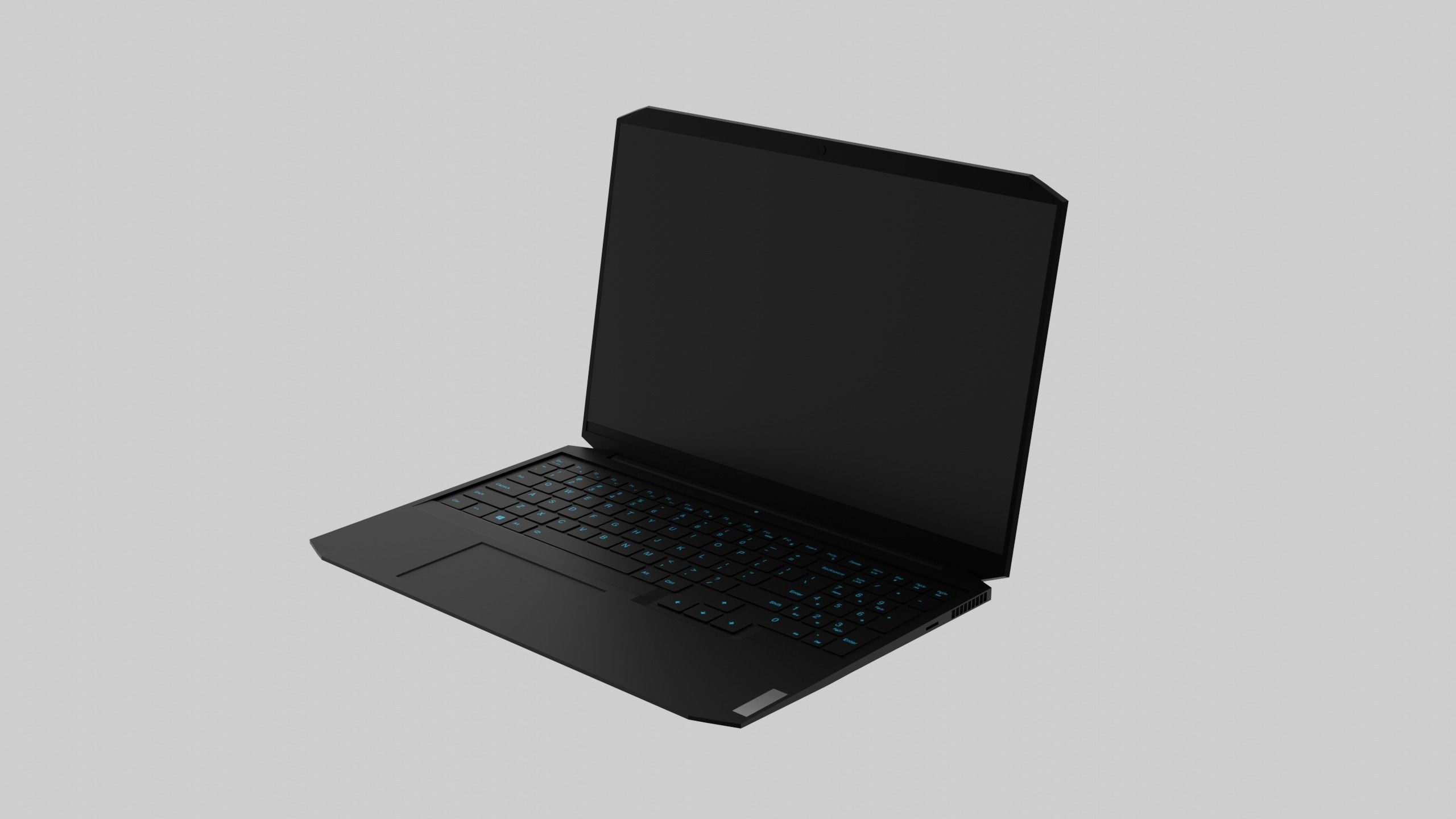 Low Poly Gaming Notebook Free low-poly 3D model_1