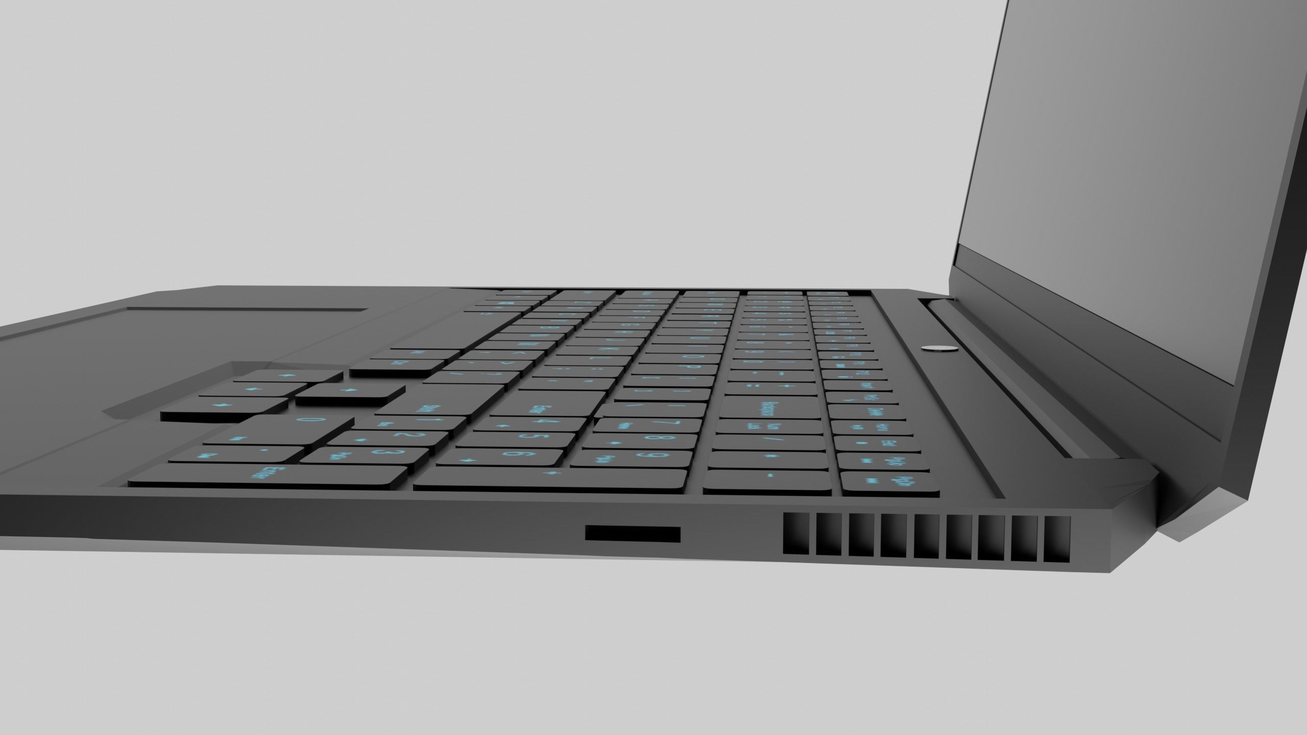 Low Poly Gaming Notebook Free low-poly 3D model_6