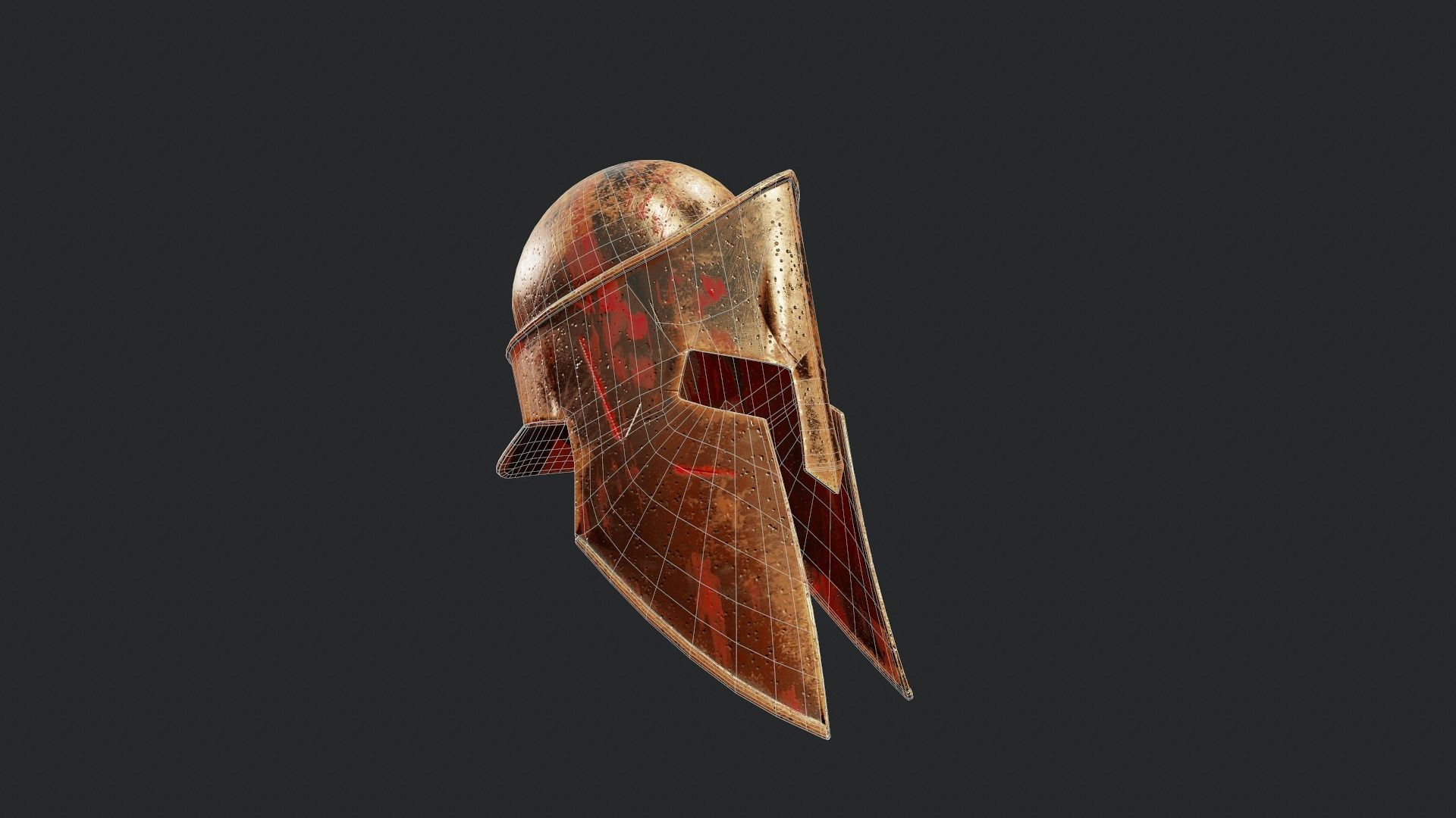 Spartan Helmet - Tutorial Included Low-poly 3D model_3