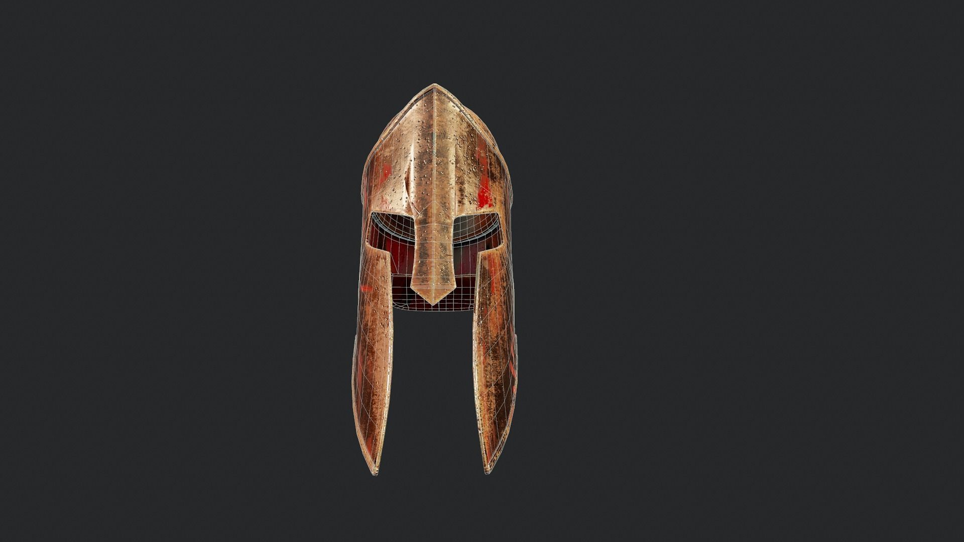 Spartan Helmet - Tutorial Included Low-poly 3D model_13