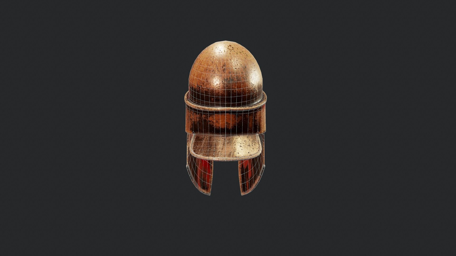 Spartan Helmet - Tutorial Included Low-poly 3D model_9