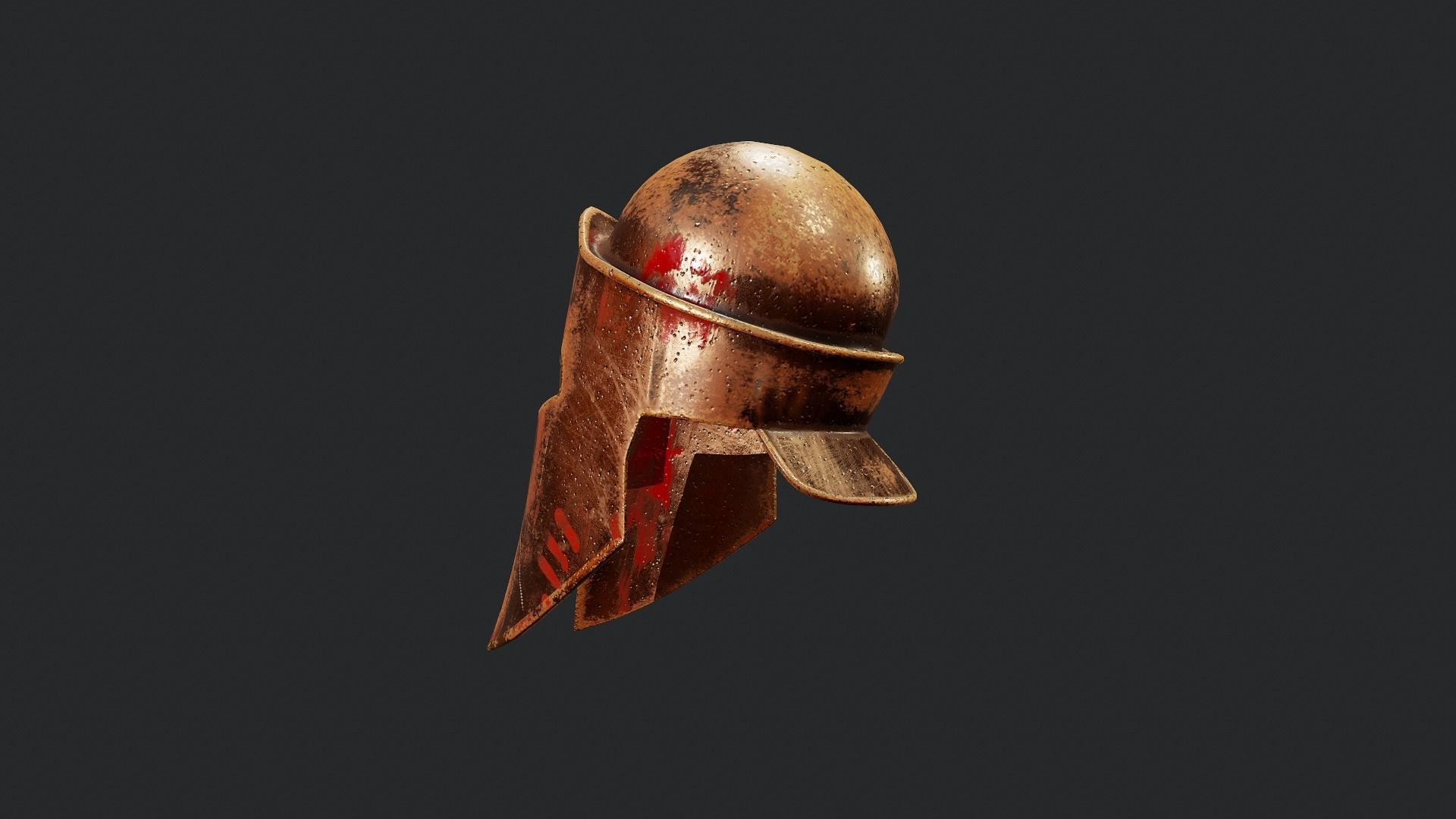 Spartan Helmet - Tutorial Included Low-poly 3D model_10