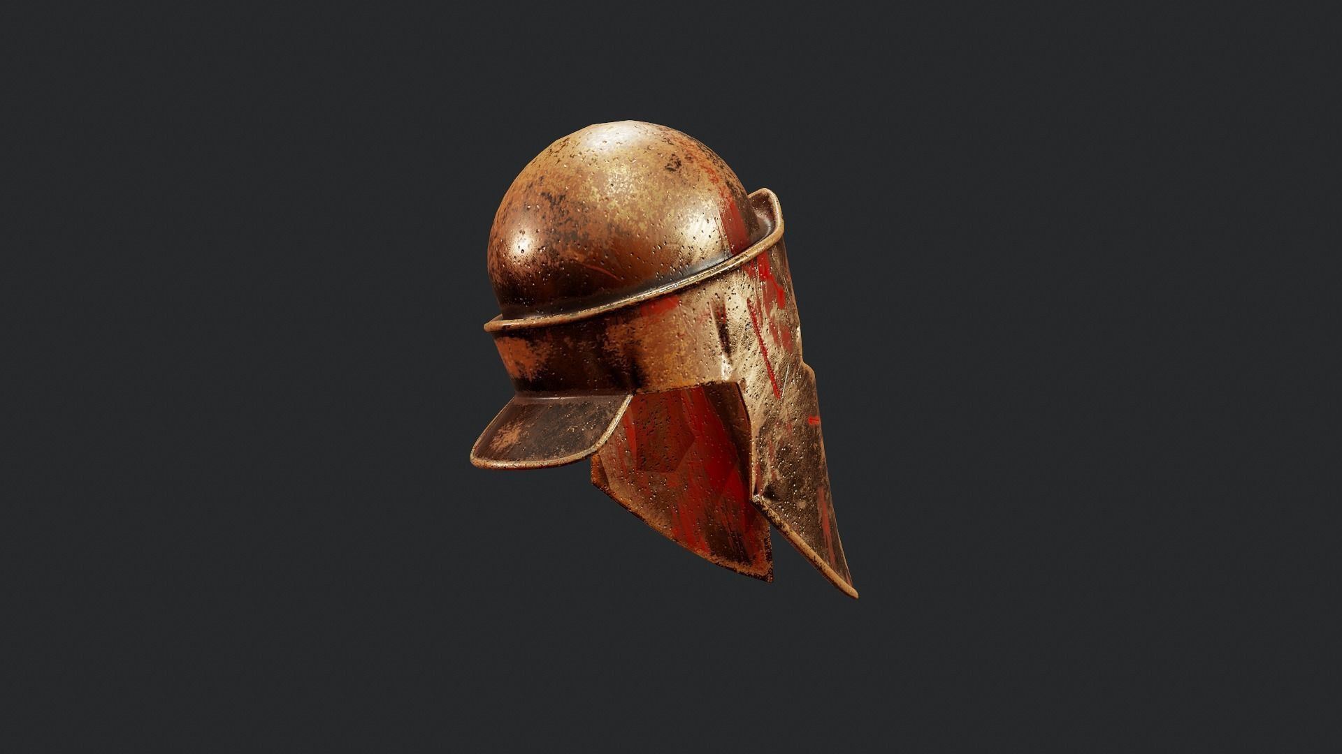 Spartan Helmet - Tutorial Included Low-poly 3D model_6