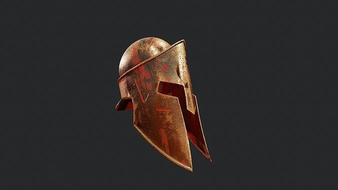 Spartan Helmet - Tutorial Included Low-poly 3D model